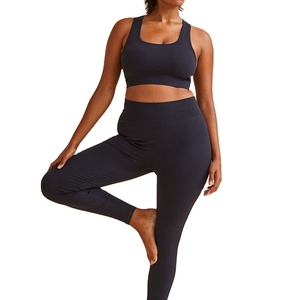 Soutien-gorge de sport pour femmes sans couture personnalisé de couleur unie avec fermeture éclair avant OEM - Product Image 1