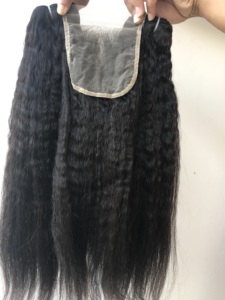 Venta al por mayor Yaki Kinky Straight Machine Paquete de cabello humano de trama doble para mujeres negras 100% Cabello sin procesar de proveedor indio - Product Image 4