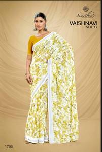 Collection de saris en georgette de coton de qualité supérieure pour les tenues décontractées et les fêtes, disponible au prix de gros - Product Image 5