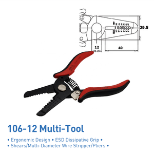 Precision <b>Multi</b>-<b>Tool</b> Shears Wire Stripper <b>Pliers</b> 106 HAKKO Electronic Hand <b>Tool</b> DIY Ergonomic Design <b>Multi</b>-Functional H106 H-106 - Product Image 4