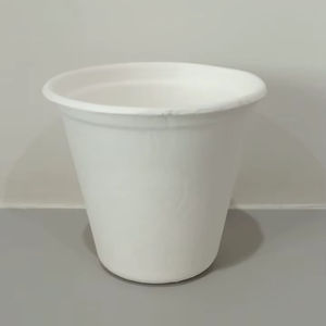 Tasse en fibre biodégradable pour boisson chaude et froide servant une tasse de restauration écologique pour les événements en plein air et les fonctions d'entreprise institutionnelles - Product Image 1