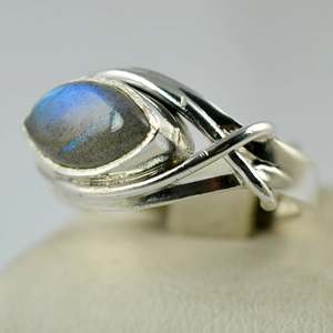 925 Sterling Silver Handmade <b>Ring</b> Smooth <b>Labradorite</b> Marquise Shape Boho November Birthstone Jewelry Perfect Gift for Her - Product Image 4