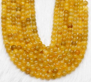 Premium Yellow Color Golden Rutile 8mm Round Beads Wholesale Natural Healing Crystals <b>Stones</b> for Jewelry Making Meditation - Product Image 4