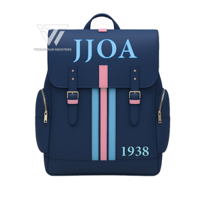 Mochila Premium de Cuero Sintético a Rayas de Jack and Jill of America (JJOA Inc.) al por Mayor |   Mochila de Viaje Premium para Uso Diario - Product Image 1