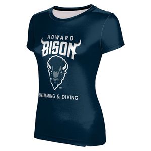 Camiseta deportiva Unisex Howard Bison personalizada HBCU camiseta de natación y buceo con logotipo frontal tela de punto transpirable estilo Formal - Product Image 2