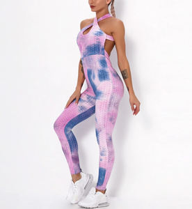 Nuevo conjunto de 2 piezas Diseño de sublimación Mujeres Yoga Tops Sujetador deportivo Leggings de cintura alta Sujetador deportivo elástico Traje de gimnasio - Product Image 2