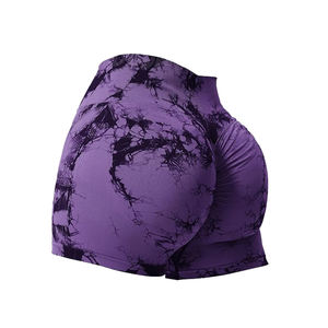 2025 Short de sport personnalisé à la mode Sports Fitness Workout Yoga Couleur unie et sublimé Plus Size en Spandex/Nylon - Product Image 1