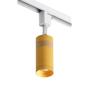 DillaWood Projecteur LED magnétique moderne 220V pour bureau, base GU10, corps en aluminium et PC, installation sur rail. - Product Image 1