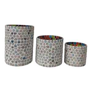 ที่ใส่เทียนแบบถือด้วยมือทำจากแก้วของอินเดียทรงใบไม้หลากสีโมเสคเชิงเทียนสำหรับสวนในบ้าน - Product Image 5