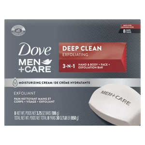 Jabón en Barra Dove Men+Care para Hombre, Limpieza Profunda, 3.75 oz, 8 Barras - Product Image 3