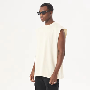 Soft Comfy 100% Cotton Sleeveless Tshirt Custom High Quality Streetwear Casual Gym tank Top <b>t</b> <b>Shirt</b> for <b>Men</b> - Product Image 5