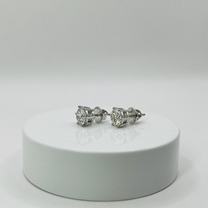 Pendientes de Diamantes de Laboratorio con Certificación GIA, Pureza VS1, 4.00 Quilates, Oro Blanco de 18k, Minimalistas, Unisex, Regalo de Boda, Compromiso, Aniversario - Product Image 1