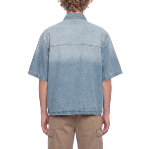Chemise en jean vintage pour homme - Unisexe, manches courtes - Product Image 6