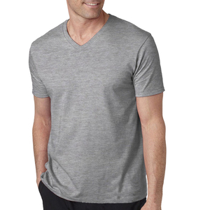 T-shirt de sport pour homme 2025 à manches courtes, logo personnalisé, 100 % coton peigné, sérigraphié, séchage rapide, col rond, fitness - Product Image 2