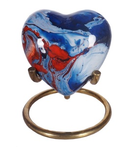 HEART SHAPE METAL <b>KEEPSAKE</b> URN <b>for</b> HUMAN <b>ASHES</b> - Product Image 6