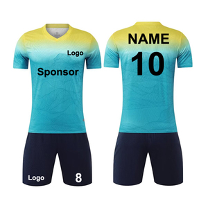 Calidad superior 2025 al por mayor diseños personalizados y colores logotipo de la marca fútbol transpirable 100% poliéster unisex fútbol uniformes completos - Product Image 3