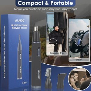 Recortadora de Pelo Eléctrica 3 en 1 Portátil y Recargable, Depiladora Versátil e Indolora para Nariz, Orejas y Bigote, para Hombres y Mujeres - Product Image 2
