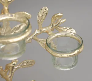 เชิงเทียนทีไลท์พร้อมขาตั้งโลหะบนโต๊ะอาหารเชิงเทียนอลูมิเนียมเทียนกิ่งไม้ที่ทันสมัย - Product Image 2