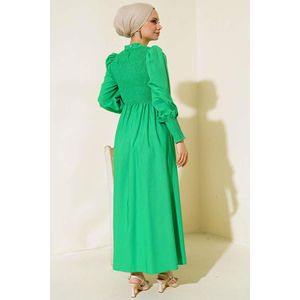 Benetton เดรสแฟชั่นสำหรับผู้หญิงมีกระดุมด้านหน้าติดซิปสไตล์น่ารักมีซิปและตกแต่งจีบกระเพื่อม - Product Image 3