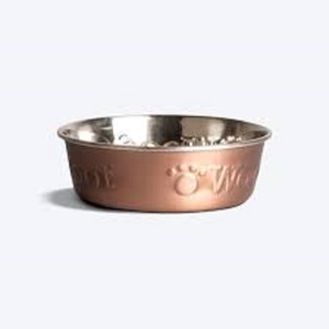 Vente en gros Bol en acier inoxydable à double paroi écologique pour animaux de compagnie enduit de poudre et poli pour le voyage - Product Image 1
