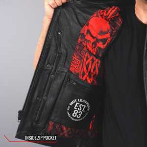 Gilet de motard en cuir pour hommes en gros | Gilet d'équitation de moto classique | Gilet de cavalier durable de haute qualité à vendre - Product Image 4