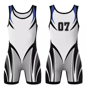 Wrestling Club Custom Team And Number School Hand To Hand Fight Singlet For Men In Polyester/Nylon Spandex For Wrestling Camp - Product Image 5