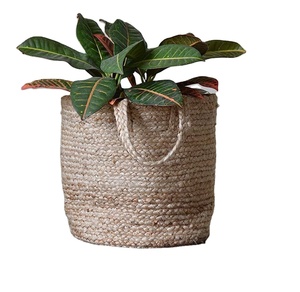 Panier de jardinière tissé en Jute de qualité supérieure panier à linge en corde pour jouets, couverture et Pot paniers de rangement pour couvertures de plantes pliables - Product Image 1