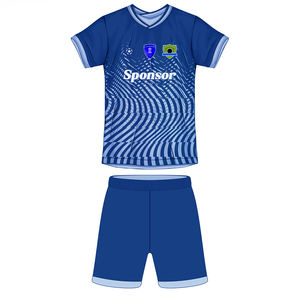 Conjuntos de camisetas de fútbol elásticas de secado rápido transpirables personalizadas, ropa deportiva Anti-UV antibacteriana de poliéster 100% con estampado de transferencia de calor - Product Image 4