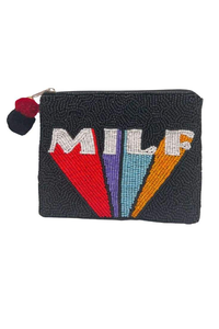 Porte-monnaie en perles de rocaille brodées avec motif de mode Design unique Pochette à monnaie perlée faite à la main d'Inde - Product Image 4