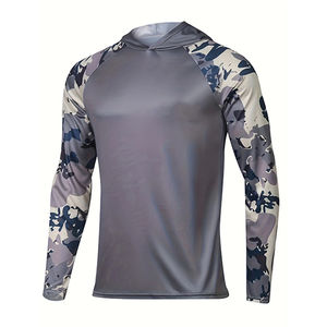 Sublimación personalizada camisas de pesca Sudadera con capucha de manga larga UPF 50 poliéster de secado rápido al aire libre protección UV ropa de pesca para hombres - Product Image 6