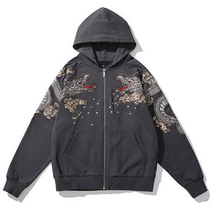 Sweats à capuche brodés élégants pour hommes, vente chaude, respirants, confortables, de haute qualité, faciles à laver, sweats à capuche brodés avec des couleurs personnalisées - Product Image 1