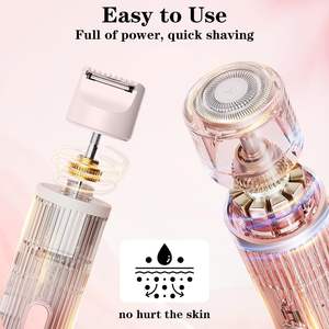 Depiladora Eléctrica Húmeda/Seca para Mujer, Afeitadora de Doble Cabezal, Pinza para Depilación, Varios Usos Corporales, Recortadora de Cejas, Uso Doméstico - Product Image 6