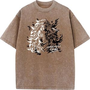 Camiseta de Manga Corta para Hombre, 100% Algodón, Tejido Sólido Lavado Estilo Vintage, Corte Regular, Estampada - Product Image 2