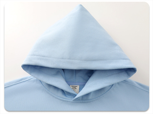 เสื้อมีฮู้ดผ้าเทอร์รี่สวมหัวปรับแต่งได้สไตล์สตรีทสีสดใสเปิดไหล่ตกดีไซน์เรียบทันสมัยสำหรับฤดูหนาว - Product Image 4