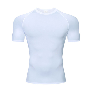 Compression gym t-shirts pour hommes entraînement fitness entraînement course athlétique respirant séchage rapide à manches longues couche de base - Product Image 2