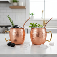 Mug à bière Moscow Mule carré créatif, isolation thermique, acier inoxydable martelé, écologique, divers modèles – Vente chaude