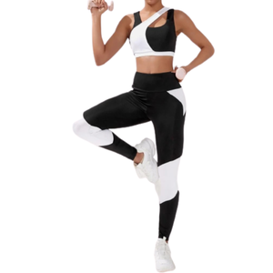 2023 verano gimnasio Fitness conjunto alto elástico cómodo para mujeres secado rápido mujeres Leggings Sets2023 verano gimnasio Fitness conjunto alto St - Product Image 1