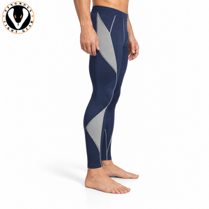 Les leggings d'entraînement pour hommes offrent un matériau durable, un confort respirant et une mobilité flexible pour le sport, la remise en forme et les entraînements réguliers. - Product Image 4