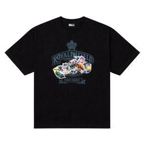 T-shirts pour hommes en coton 100% lavé, coupe ample, couleur noire encre, style vintage, streetwear décontracté, doux, respirant, pour un usage quotidien urbain - Product Image 2