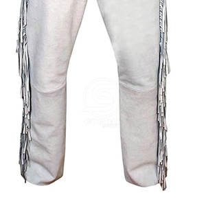 Lightweight Best Selling Fringe Suede Leather Men's <b>Pants</b> Washed Casual Clothing Premium Quality Men Fringe Suede Leather <b>Pants</b> - Product Image 5