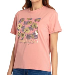 Camiseta de Algodón Grueso Oversize para Mujer, Tejido Suave y Transpirable, Estilo Urbano, Antiarrugas, Casual, Diaria, Relajada, Manga Corta - Product Image 3