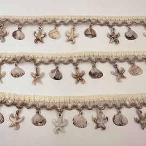 Conchiglie cucite a mano e stelle marine stile etnico nastro di pizzo accessori per l'abbigliamento tende per la casa accessori per l'abbigliamento - Product Image 1