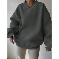 Sweat-shirt personnalisé OEM, nouveau style, hiver, doublé, décontracté, ample, respirant, anti-rétrécissement, haute qualité, prix usine, pour femme