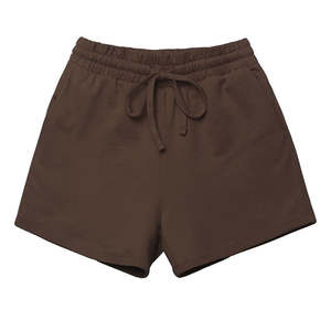 Venta al por mayor de algodón personalizado francés Terry tipo transpirable cintura elástica cordón mujeres verano playa entrenamiento pantalones cortos Casuales - Product Image 5