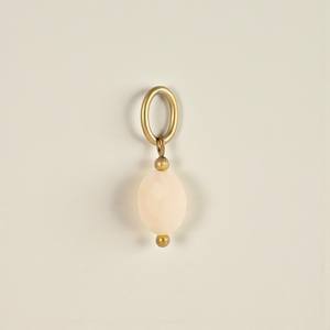 Dijes de Piedras Preciosas de Cuarzo Rosa Ovalados DIY - Joyería de Plata 925 - Dije de Piedra Preciosa Facetada - Product Image 1