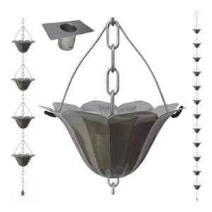 Cadena y adaptador de lluvia de hierro negro decorativo Uso de cadena de lluvia vintage de alta calidad para casa de jardín a precio mayorista - Product Image 3