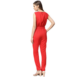 จั๊มสูทผู้หญิงคุณภาพสูงจั๊มสูทสำหรับผู้หญิงจั๊มสูทสีพื้นสีเทาขนาดพลัสไซส์ - Product Image 4