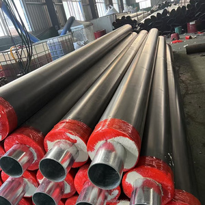 Tubería de Acero Térmica Preaislada, Tubería de Calefacción por Distrito Aislada con Espuma de PU, Tubería de Acero con Aislamiento Térmico para Entierro Directo - Product Image 3