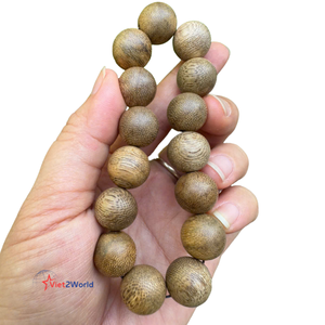 Superior 15 <b>Bead</b> 14mm Luxurious <b>Wood</b> Jewelry <b>Bracelet</b> Best High Quality Underwater Pure Vietnam Bakhoor Agarwood Oud Sweet Smell - Product Image 5