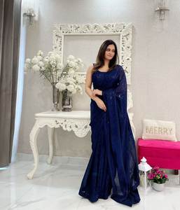 ผ้าส่าหรีออกแบบสวยกับงานเลื่อม, งานแต่งงานสวมใส่ส่าหรี, ออกแบบงานปาร์ตี้ส่าหรี - Product Image 6